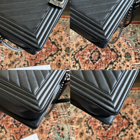SOLD**Chanel Boy Chevron New Medium Caviar Flap Bag - Picture 7 of 11